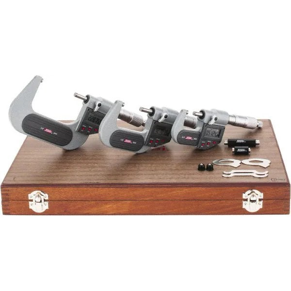 Buy SPI CMS160412001, 0 to 3" Range, Electronic Outside Micrometer Set