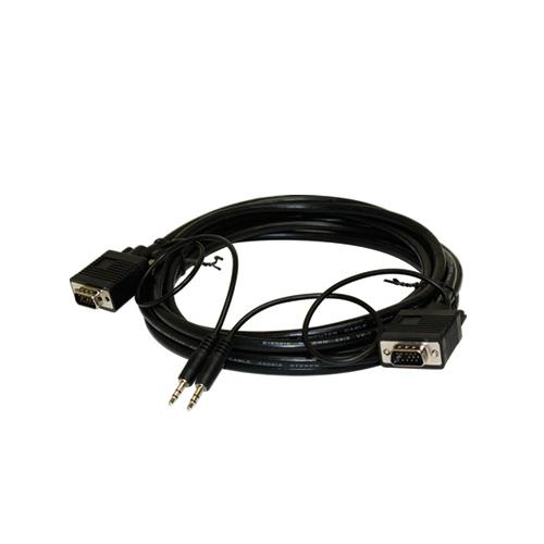 Steren 253-250bk, De15hd And 3.5mm Stereo M/m Monitor/audio Cable