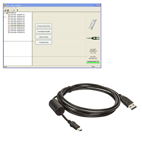 Buy Testo 0554 6020, P2A Software with USB Cable - Mega Depot