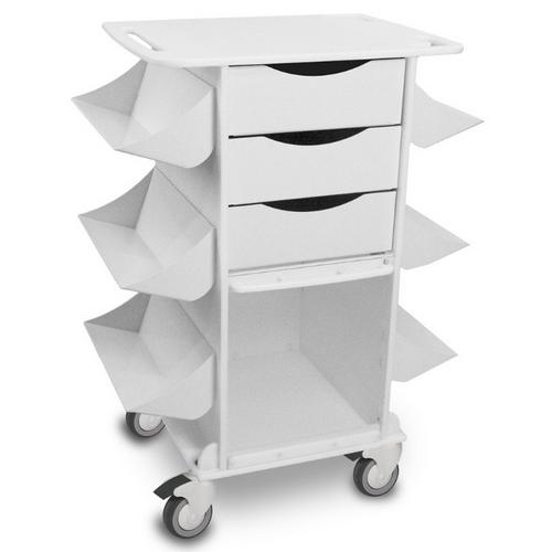 Trippnt 51018, White Polyethylene Core Cl Cart With Clear Petg Door
