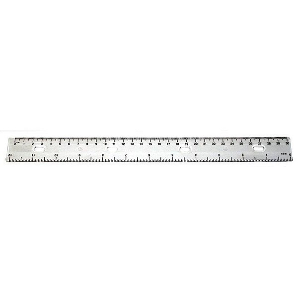 Westcott 8-Inch 200 mm Plastic Ruler - Clear