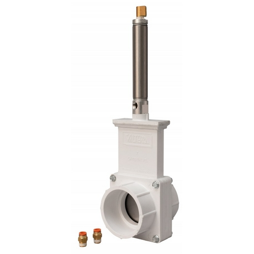 Valterra 4201p, 2" Pvc White Pneumatic Slip Ends Gate Valve