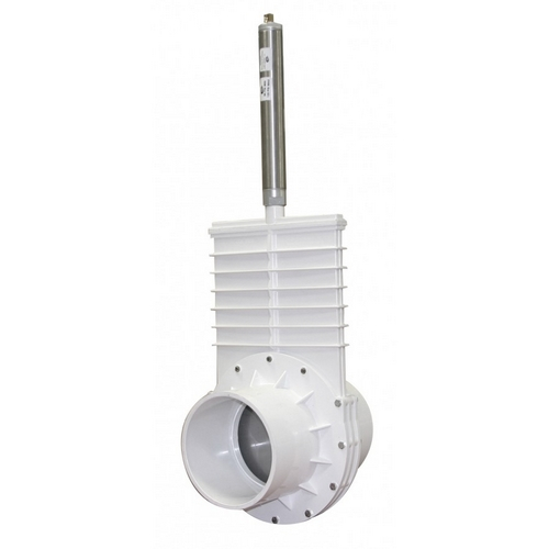 Valterra 6601p, 6" Pvc White Slip X Slip Ends Pneumatic Gate Valve