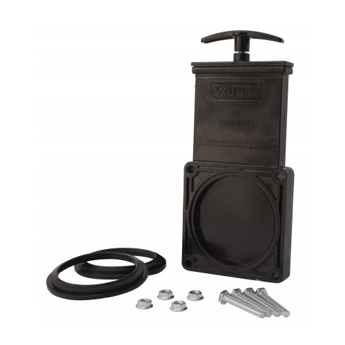 Valterra 7300pb, 3" Abs Black Valve Body Kit, Plastic Paddle & Handle
