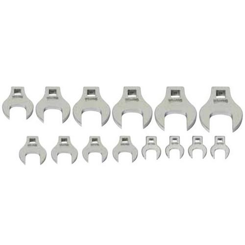 Williams 10741, 3/8 Drive Crowfoot Wrench Set 1-3/16" - 2"
