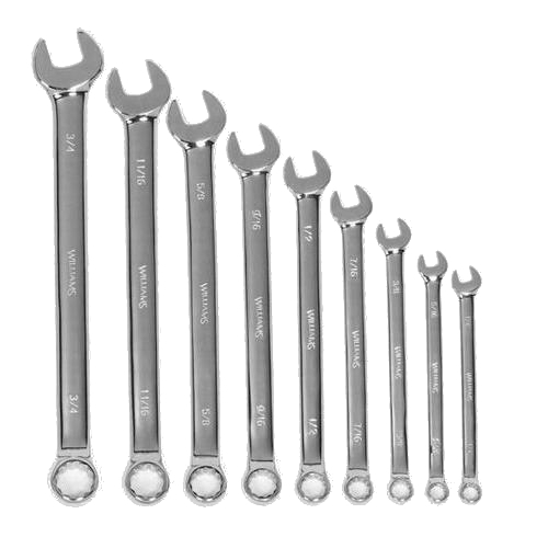 Williams 11003, High Polished Wrench Set 1/4 - 3/4"