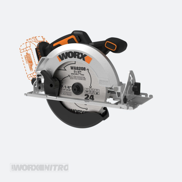 Buy Worx WX520L.9, Nitro 20V 7.25" Cordless Circular Saw with Contents