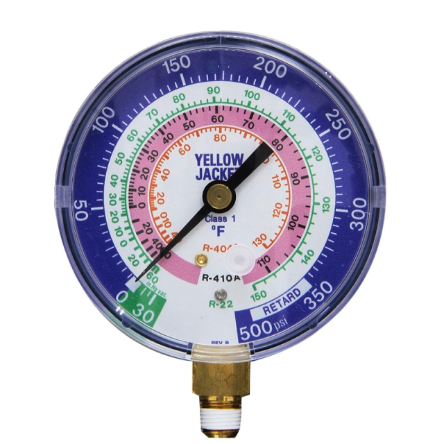 Buy Yellow Jacket 49138, 31/8" Blue Compound Dry Manifold Gauge Mega