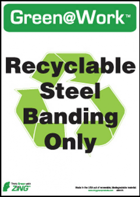 Zing Green 0047s, Green At Work Label "recyclable Steel ..."