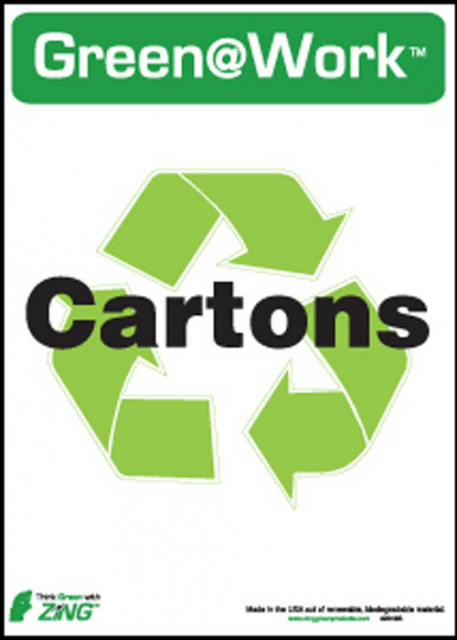 Zing Green 0049s, Green At Work "cartons" Self-adhesive Label